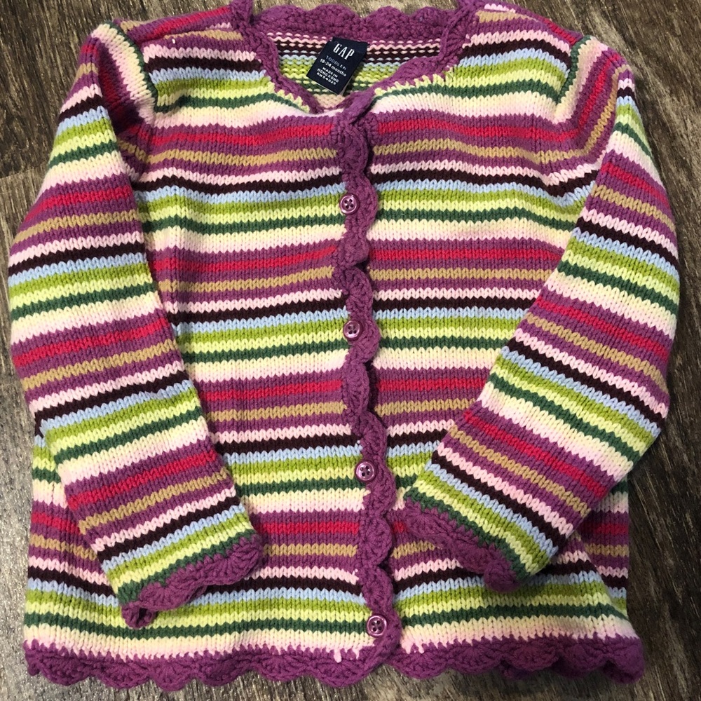 Set of 2 Gap 18-24 Month Button Up Sweaters - Picture 5 of 6